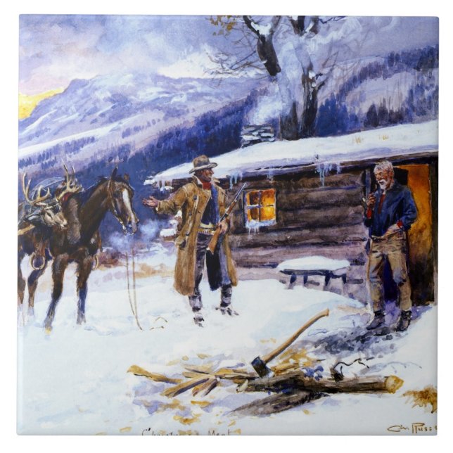 "Christmas Meat" von Charles M Russell Fliese (Vorderseite)