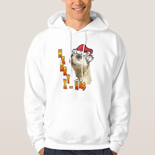 Christmas Meerkat Père Noël Sweat - shirt à capuch (Devant)