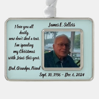 CHRISTMAS MEMORANMENT Rahmen-Ornament SILBER