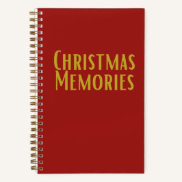 "Christmas Memories" Red & Gold Christmas Journal