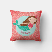 Christmas Mermaid Glitzer Red Personalisiert