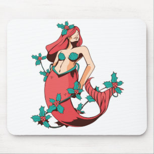 Christmas Mermaid Mousepad