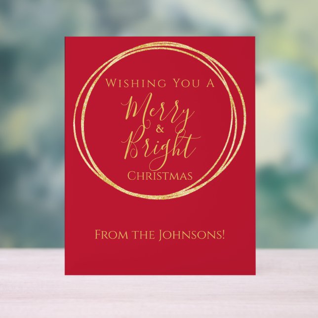 Christmas Merry and Bright Red Gold Party (Neutre)