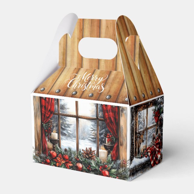 Christmas Merry Christmas Country Cabin Gift Geschenkschachtel (Vorderseite)