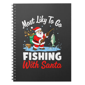Christmas Merry Christmas For Gift Fishing Santa ( Notizblock