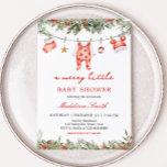 Christmas Merry Little Baby Dusche Einladung<br><div class="desc">Herzlich willkommen in Ihrem kleinen Haus mit unserem herzerwärmenden Winter Holiday Baby Shower Invitation Printable. Personalisieren Sie die Freude mit Ihren Lieben zu teilen! BS565</div>