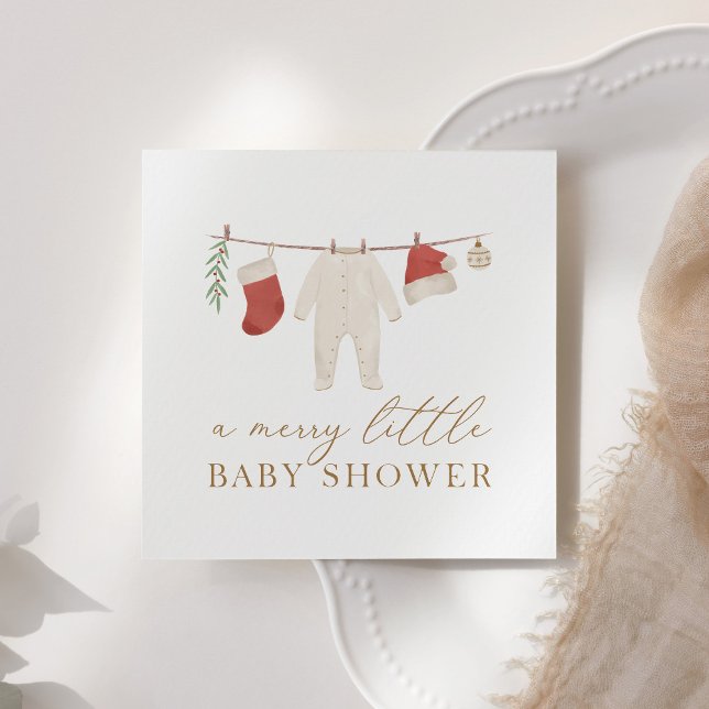 Christmas Merry Little Baby Dusche Serviette (Von Creator hochgeladen)