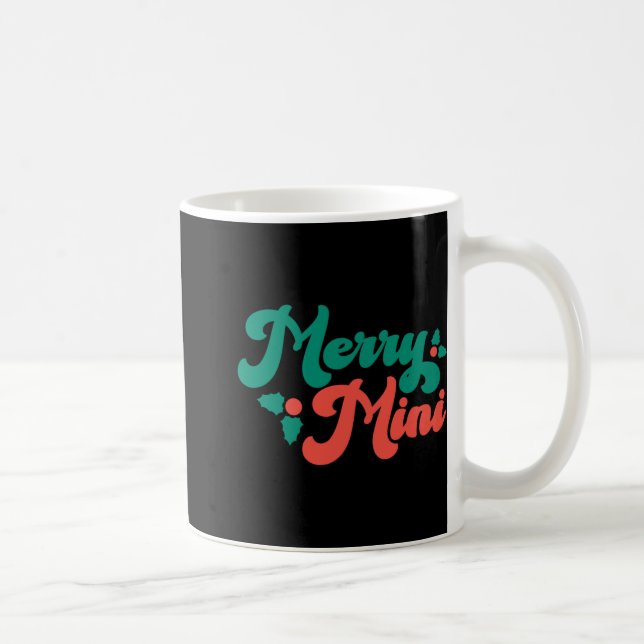 Christmas Merry Mini Cute Modern Tygraphy Script B Kaffeetasse (Rechts)