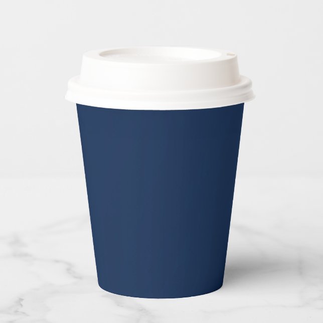 Christmas Midnight Blue Marine tief dunkel gesätti Pappbecher (Vorderseite)