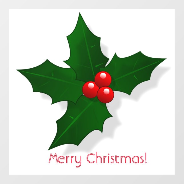 Christmas Mistletoe Fensteraufkleber (Blatt)