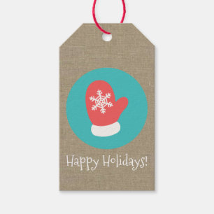 Christmas Mitten Medallion Happy Holidays Geschenkanhänger