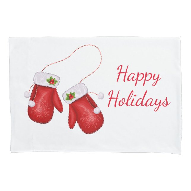 Christmas Mittens Pillowcase Kissenbezug (Vorderseite)
