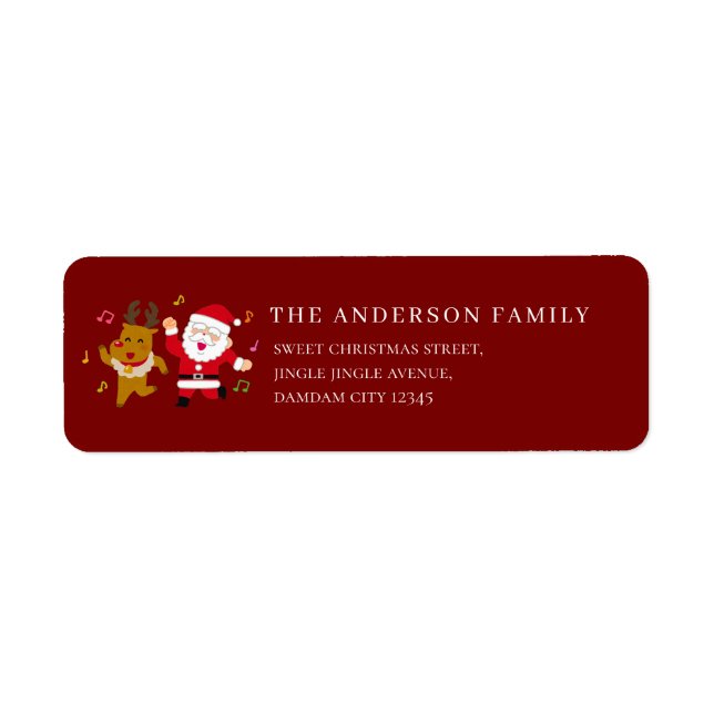 Christmas Modern Funny Simple Return Address (Vorne)