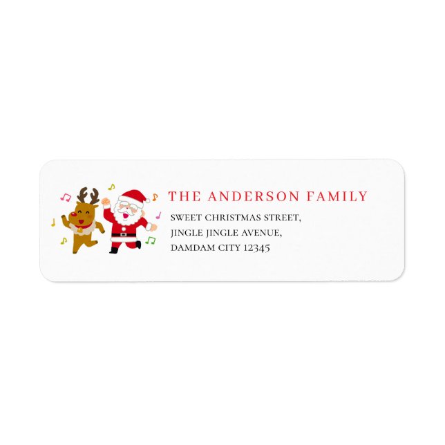 Christmas Modern Funny Simple Return Address (Vorne)