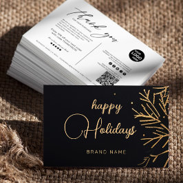 Christmas Modern Holiday Corporate Vielen Dank Visitenkarte