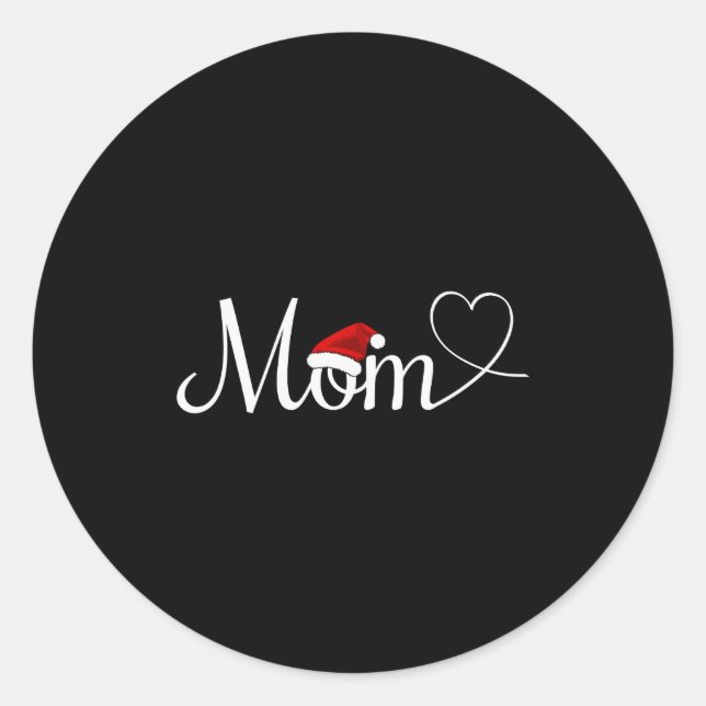 Christmas Mom Cute Mom Christmas  Runder Aufkleber (Vorderseite)