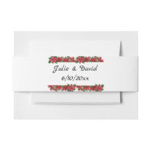 Christmas Monogram Poinsettia Bauchband