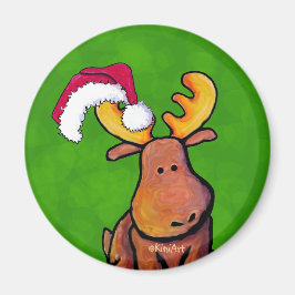 Christmas Moose Magnet