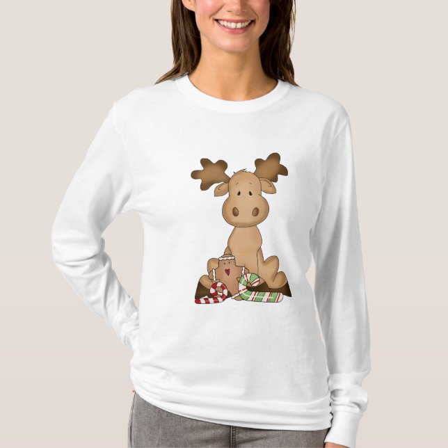 Christmas Moose Nano Long Sleeve T - Shirt (Vorderseite)