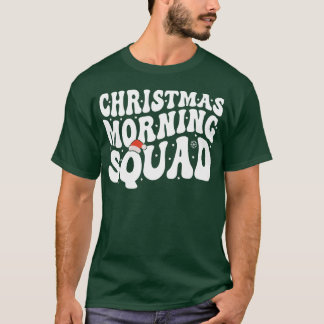 Christmas Morning Squad Groovy Fancy Weihnachten v T-Shirt