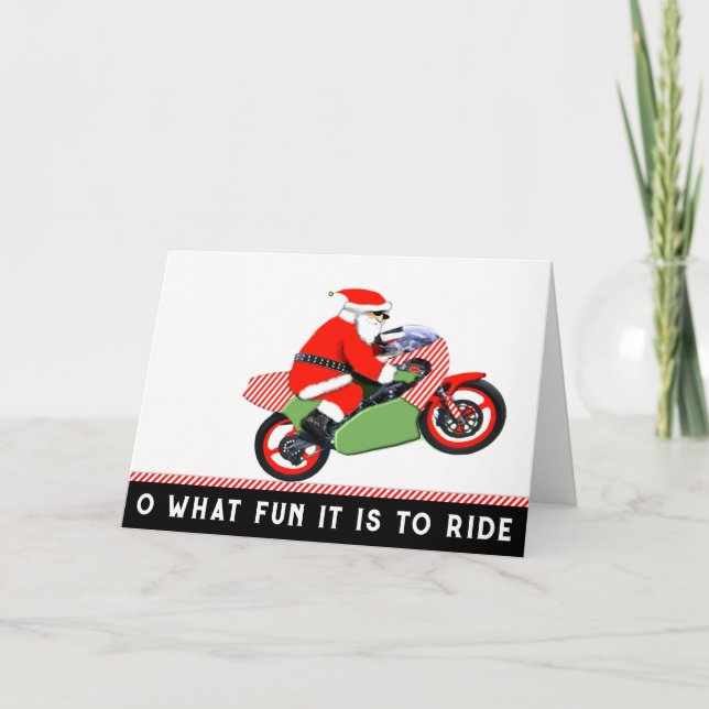 Christmas Motocross Feiertagskarte (Vorderseite)