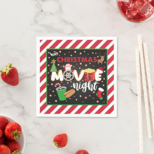 Christmas Movie Night Napkin Serviette