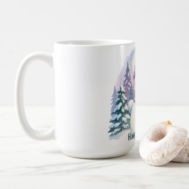 Christmas Mug – Adorable Winter Cat Lover Gift Kaffeetasse (Mit Donut)