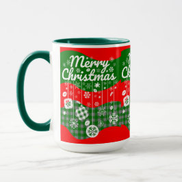 Christmas Mug – White Ornaments & Merry Christmas  Tasse