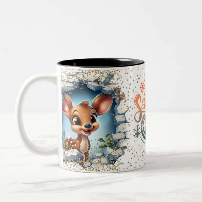 Christmas Mugs Wird Merry Christmas Mug Wird Chris Zweifarbige Tasse (Links)