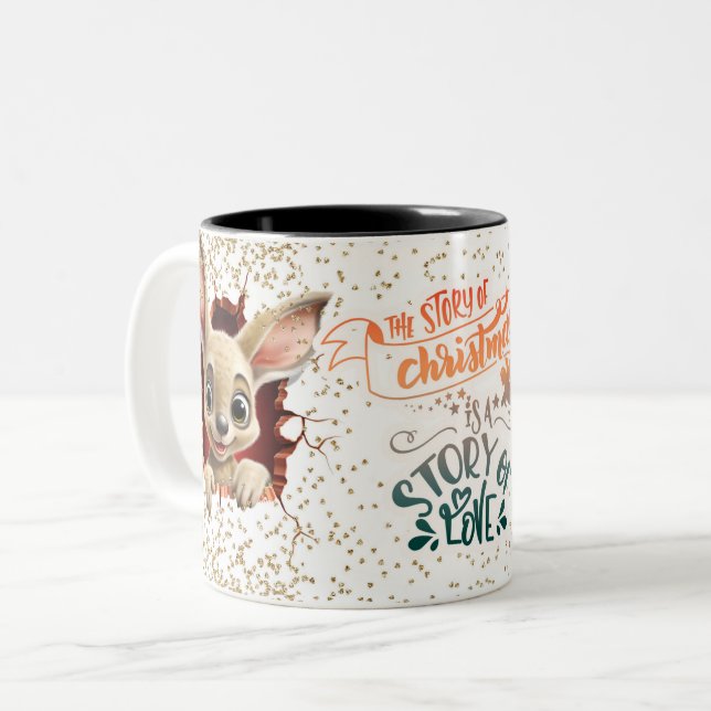 Christmas Mugs Wird Merry Christmas Mug Wird Chris Zweifarbige Tasse (Vorderseite Links)