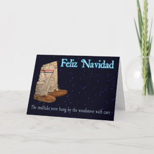 Christmas Mukluks Feiertagskarte