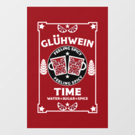 Christmas Mulled Red Wine Glühwein Fensteraufkleber