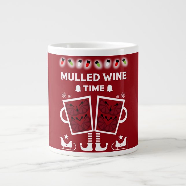 Christmas Mulled Red Wine Glühwein Jumbo-Tasse (Vorderseite)