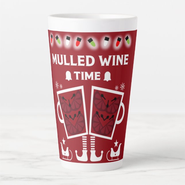 Christmas Mulled Red Wine Glühwein Milchtasse (Vorderseite)