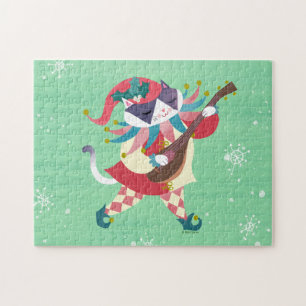 Christmas Music Elf Cat