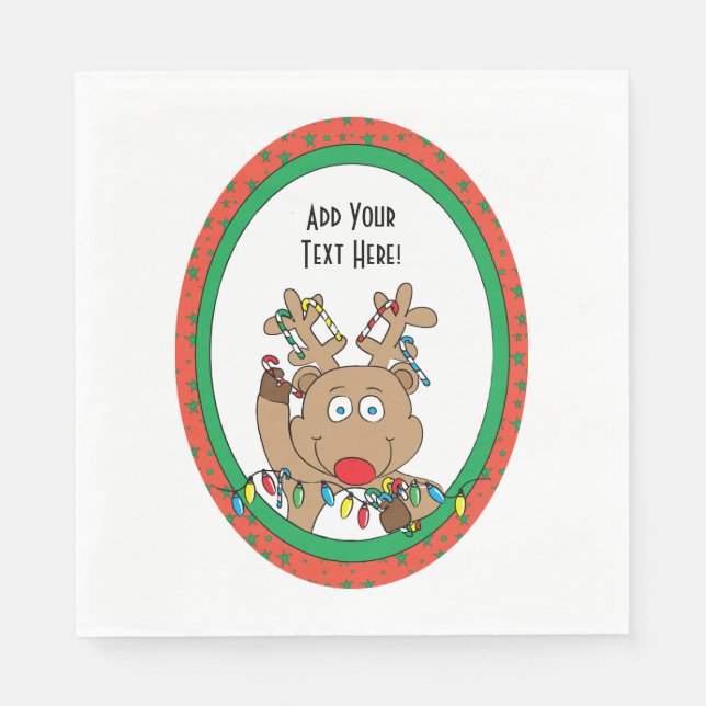 Christmas Napkin Standard personalisieren Serviette (Vorderseite)