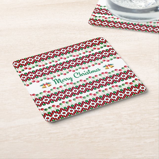 Christmas Napkins Rechteckiger Pappuntersetzer (angewinkelt)