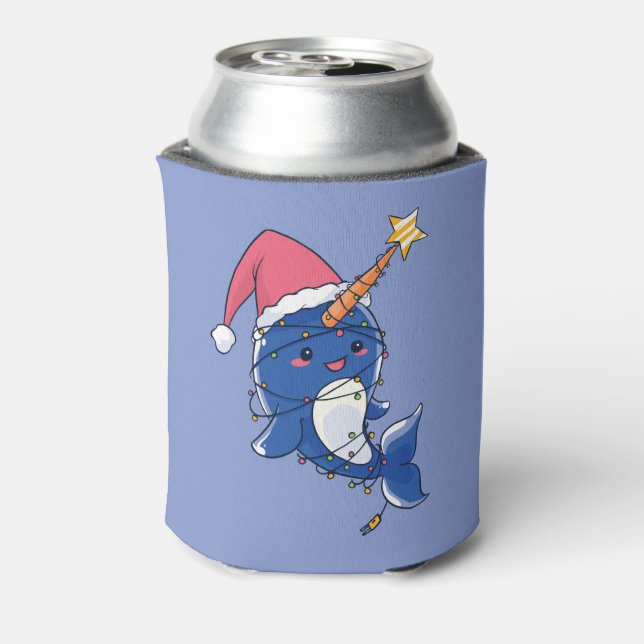 Christmas Narwhale Dosenkühler (Kanne Rückseite)