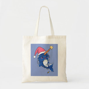 Christmas Narwhale Tragetasche