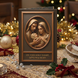 Christmas Nativity Folded Greeting Card Karte