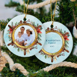 Christmas Nautical Beach Ships Wheel Foto Keramik Ornament<br><div class="desc">Ein Wasserschiff umrahmt das Foto auf diesem wunderschönen Weihnachtsschmuck an der Küste,  der ein wunderbares Familiengefühlsgeschenk macht. Auf der Rückseite ist ein personalisierter Name und Jahresdatum. *Wenn Sie Hilfe bei diesem Design oder den passenden Produkten benötigen,  kontaktieren Sie mich bitte über Zazzle.</div>