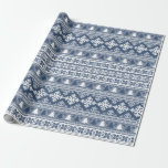 Christmas Navy Blue Holiday Strick Ugly Sweater Geschenkpapier<br><div class="desc">Weihnachtsnachtsnachtsfeiertag Strick Ugly Sweater Wrapping Paper</div>