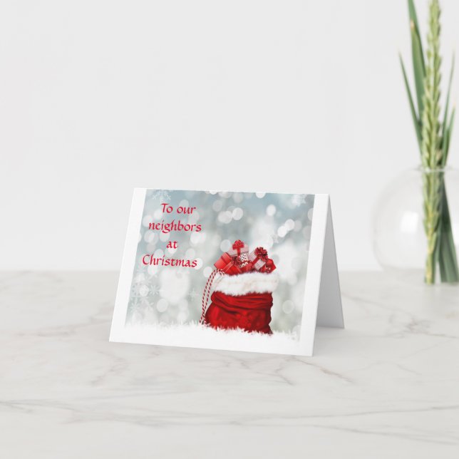 *CHRISTMAS/NEUJÄHRIGE GRÜNDE* NACHBARN KARTE (Vorderseite)