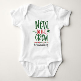 Christmas New To The Crew Custom First Christmas Baby Strampler