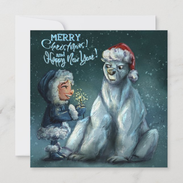 Christmas - New Year Card Mitteilungskarte (Vorderseite)