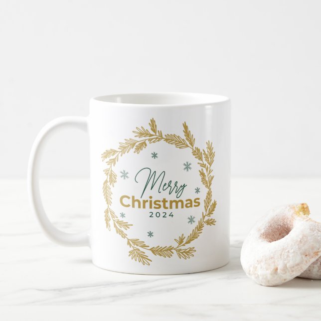 Christmas nice botanical mug kaffeetasse (Mit Donut)