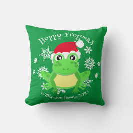 Christmas Niedlich Frog Weihnachtsmannmütze Novelt Kissen
