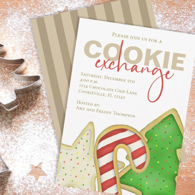 Christmas Niedlich Whimsical Sweet Cookie Exchange Einladung (Von Creator hochgeladen)