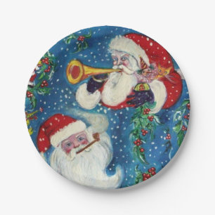 CHRISTMAS NIGHT / DREI SANTA PAPPTELLER