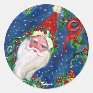 CHRISTMAS NIGHT / SANTA RUNDER AUFKLEBER